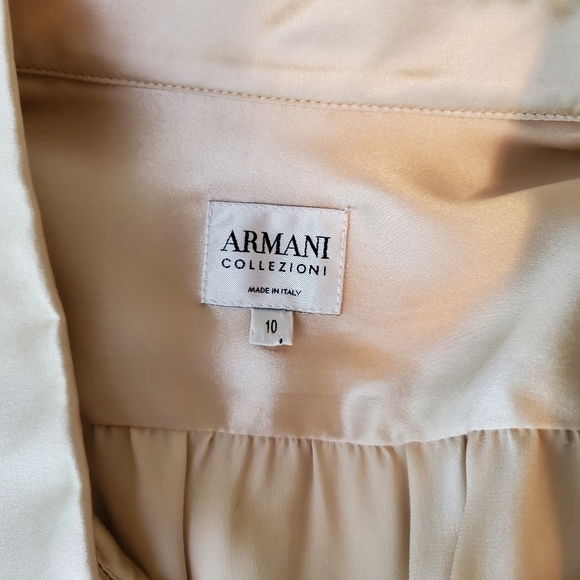 Armani Collezioni Champagne Button Down Blouse - Picture 7 of 7